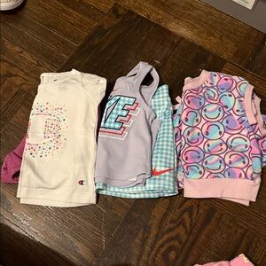 2x35 Nike Lavender Tank and Aqua Checkered Skirt Set